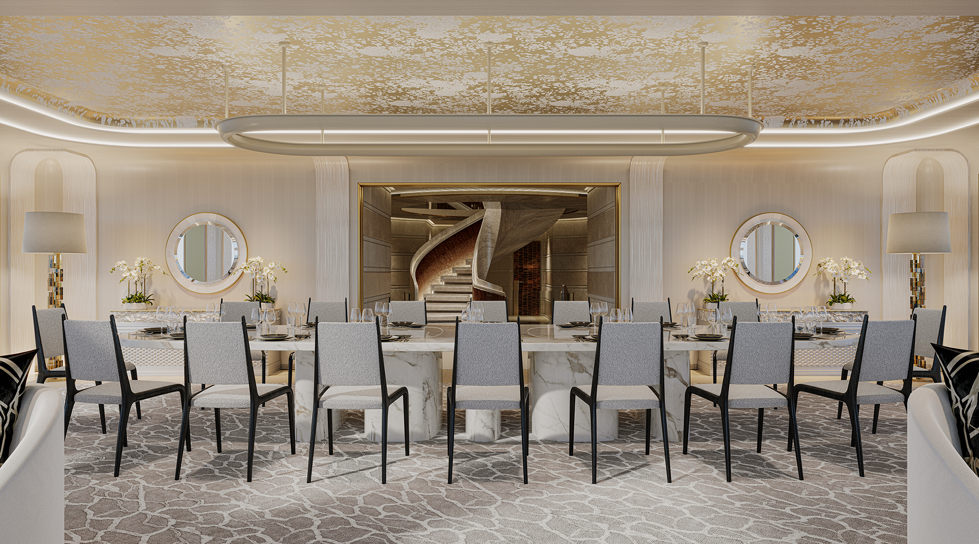 Arwen — Formal Dining — Interior CGI portfolio image by Mosh Design