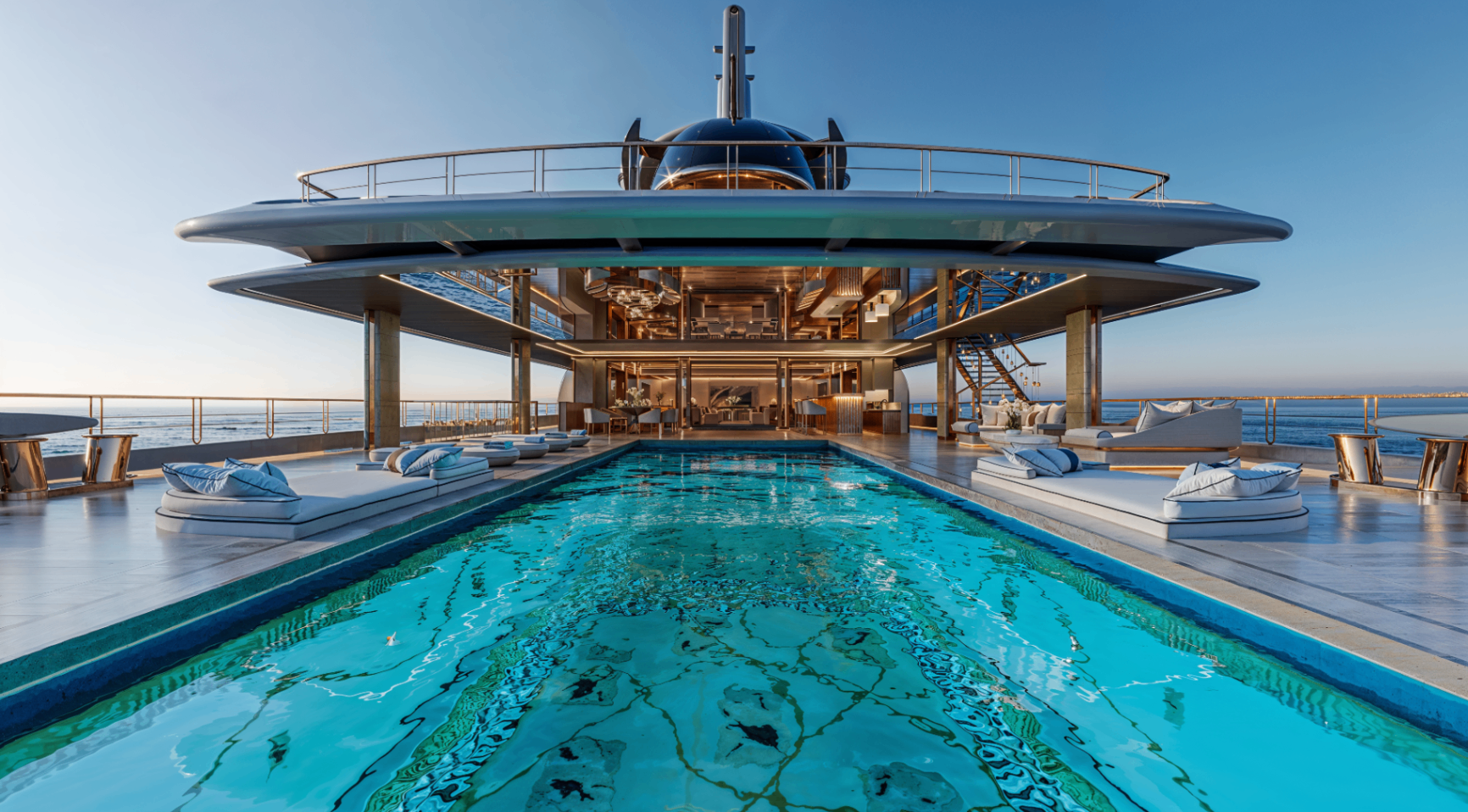 Arwen — Sky Pool Deck — Superyacht CGI portfolio image by Mosh Design