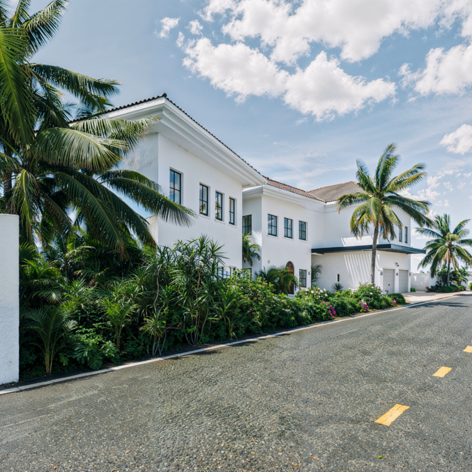 Palm Beach Villa — Street Approach — Residential CGI portfolio image by Mosh Design