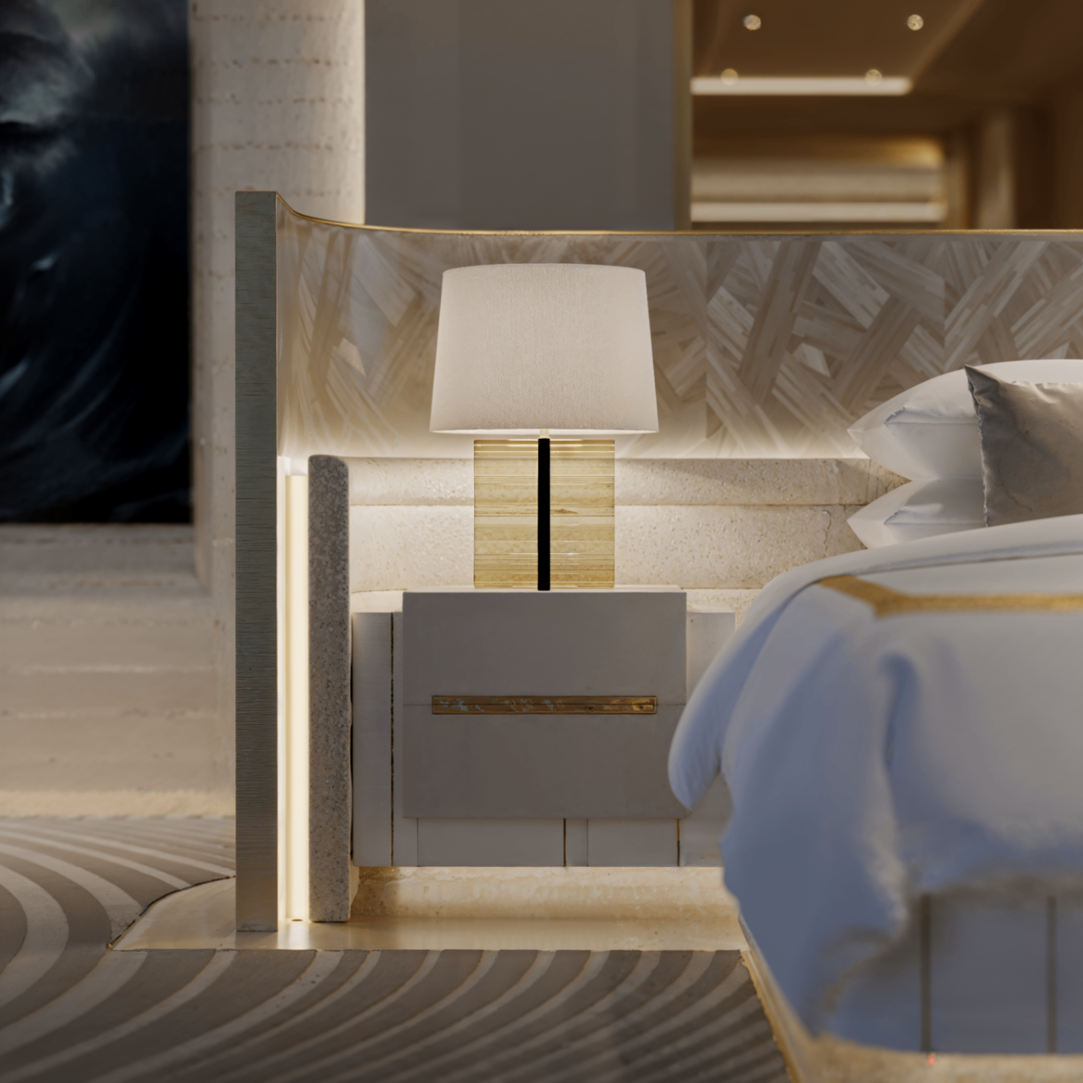 Arwen — Bedside Detail — Detail CGI portfolio image by Mosh Design