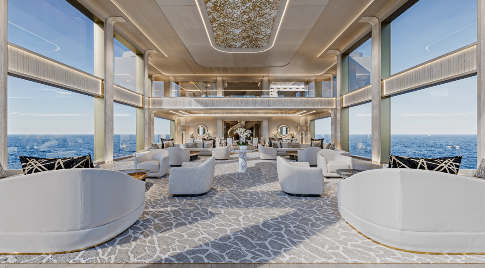 Arwen — Panoramic Main Lounge — Interior CGI portfolio image by Mosh Design