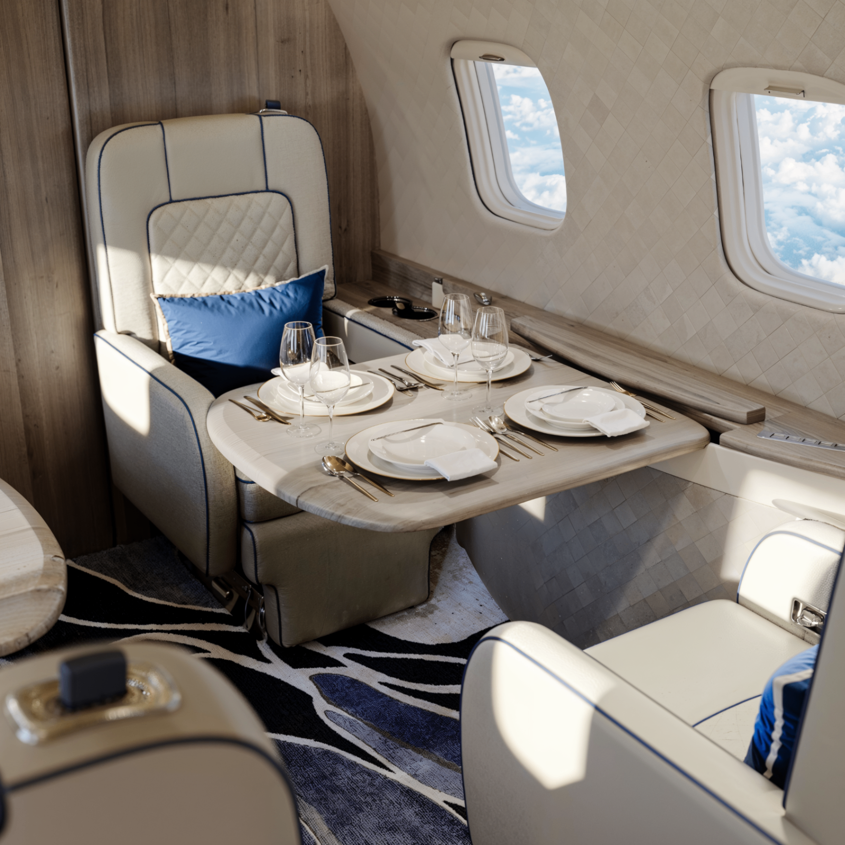 Private Jet Interior Visualization — Rendering the VVIP Cabin