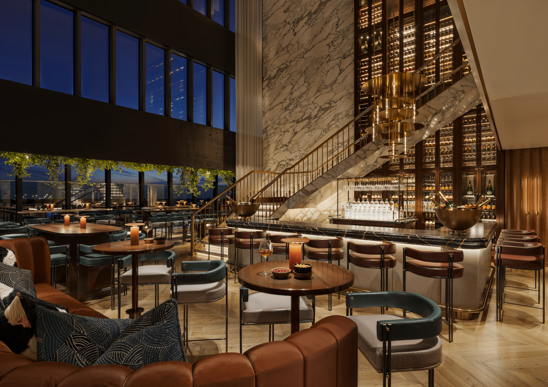 City Social — Double-Height Bar — Hospitality CGI portfolio image by Mosh Design
