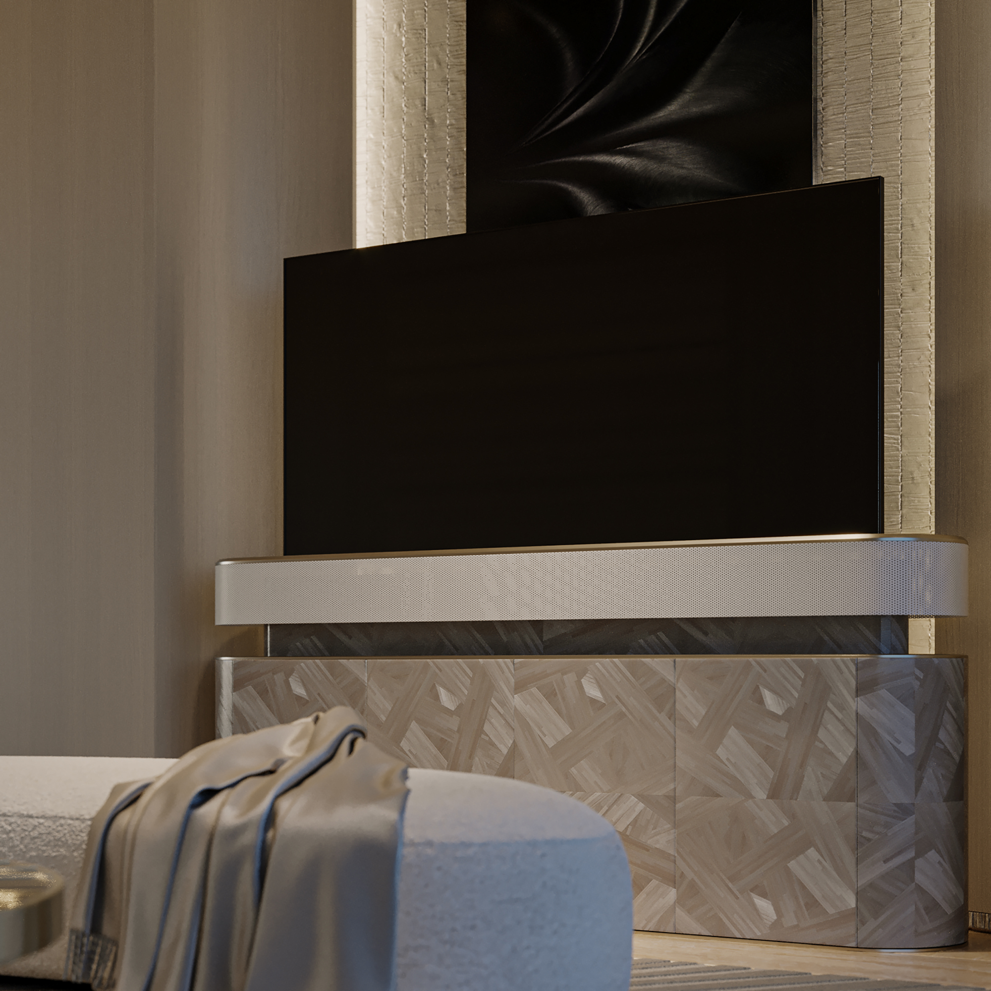 Arwen — Media Console Detail — Detail CGI portfolio image by Mosh Design