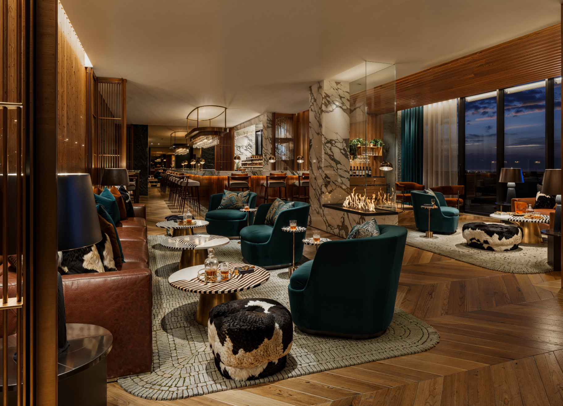 City Social — Fireside Lounge — Hospitality CGI portfolio image by Mosh Design